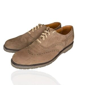 Vintage 90s L.L. Bean‎ Suede Wingtip Oxford Shoes 9B Vibram Sole Made in USA